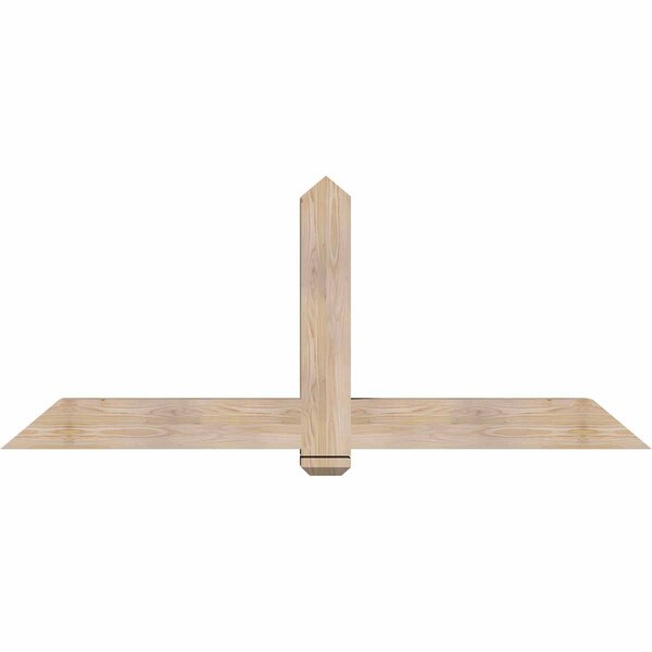 Ekena Millwork Eugene Smooth Timber Gable Bracket, Douglas Fir, 72"W x 30"H x 5 1/2"D x 5 1/2"F, 10/12 Pitch GBW072X30X0606EUG00SDF - main